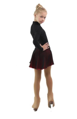 IceDress - Figure Skating Skirts - Harmony (Black With Hot Coral ) -Figure Skating Equipment Shop be79f27c060f 11038 49320 07270.1582517174