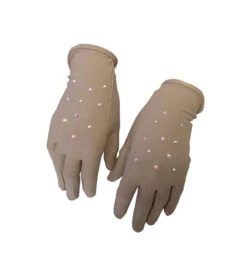 Figure Skating Gloves - Competition And Practice -Figure Skating Equipment Shop beige gloves with crystals 2 15282.1642614992