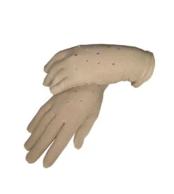 Figure Skating Gloves - Competition And Practice -Figure Skating Equipment Shop beige gloves with crystals 3 00937.1642614992