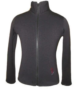 Black Ice Skating Jacket With "Colorful Layback Design " Applique (Refurbished) -Figure Skating Equipment Shop bj00 66154 49069.1682031739