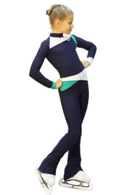 IceDress - Figure Skating Training Overalls - Skating (Gray-blue Dark, Mint And White ) -Figure Skating Equipment Shop cb3fcde152b5 42712 13460.1582433407