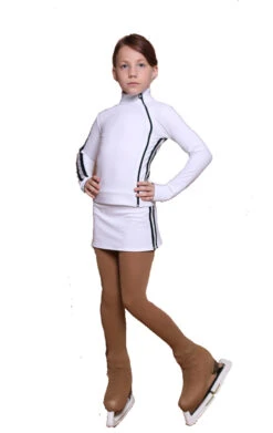 IceDress Figure Skating Jacket - Thermal - Olympus (White With Black Lamps) -Figure Skating Equipment Shop cf49bb5814f8 07077 20233.1601498541