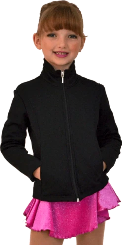 ChloeNoel Figure Skating Jacket J42 -Figure Skating Equipment Shop chloe noel j42 solid printed polar fleece fitted jacket with pockets 2 88283.1648683737