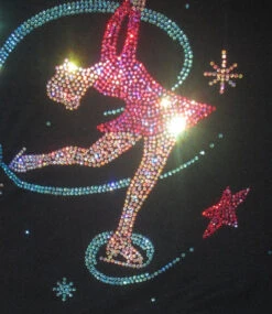 Black Ice Skating Jacket With "Colorful Layback Design " Applique (Refurbished) -Figure Skating Equipment Shop colorfullayback 58661 74066.1682031730