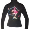 Black Ice Skating Jacket With "Colorful Layback Design " Applique -Figure Skating Equipment Shop colorfullaybackjacket 26989.1667939013