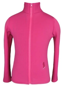 Pink Ice Skating Jacket With "Lay Back" Applique -Figure Skating Equipment Shop crystaljacketnj27f 18143.1667938469