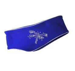 IceDress - Thermal Figure Skating Headband "Shine" With Rhinestones (Cornflower )