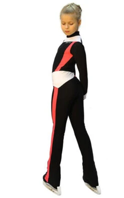 IceDress - Figure Skating Training Overalls - Skating (Black, Coral And White ) -Figure Skating Equipment Shop d42fef3f7735 41894 15897.1582430725