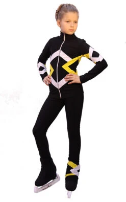 IceDress Figure Skating Outfit - Thermal - Bauer (Black, Yellow And White)
