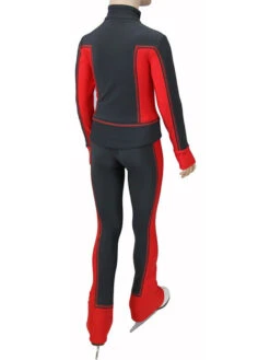IceDress Figure Skating Outfit - Thermal - Squares (Red)