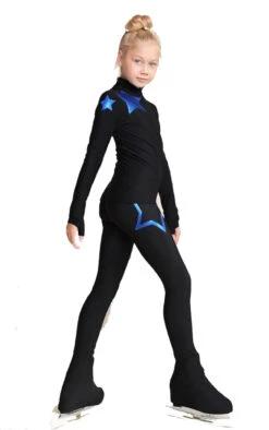 IceDress Figure Skating Outfit - Thermal - Star Sky (Black With Cornflower Blue) -Figure Skating Equipment Shop e2daa61dd3fd 96834.1600954853