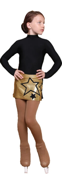 IceDress - Figure Skating Skirts - Rock Star (Gold With Black) -Figure Skating Equipment Shop e4c571c7a534 30716.1601464396