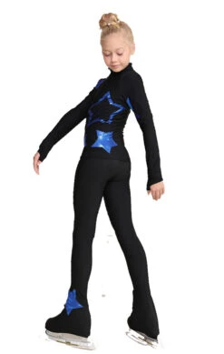 IceDress Figure Skating Outfit - Thermal - Star Sky (Black With Cornflower Blue) -Figure Skating Equipment Shop e70f1e924a7f 43894.1600954853