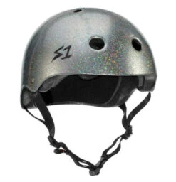 S1 Mega Lifer Helmet - Silver Gloss Glitter- Size M Only (Refurbished)