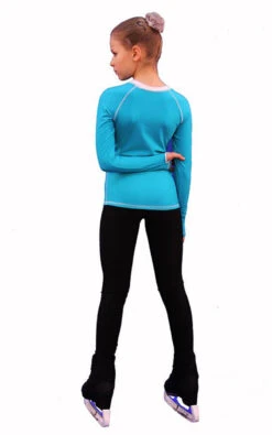 IceDress - Figure Skating Longsleeve (Turquoise With White) -Figure Skating Equipment Shop ebe93d8d8811 49829 82867.1582475772