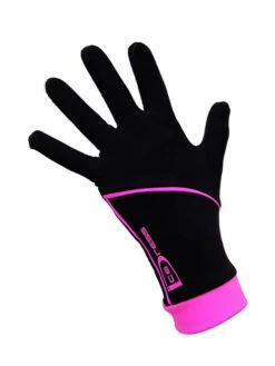 Icedress - Thermal Figure Skating Gloves "IceDress" (Black And Hot Pink)