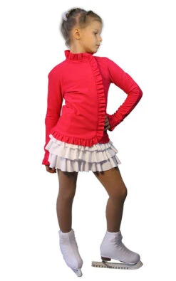 IceDress Figure Skating Outfit - Thermal - Valley(Raspberry And White)