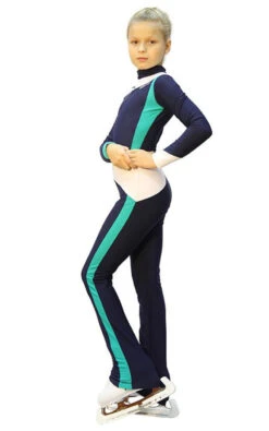 IceDress - Figure Skating Training Overalls - Skating (Gray-blue Dark, Mint And White ) -Figure Skating Equipment Shop f44eeb4c6b6b 31454 47433.1582433407