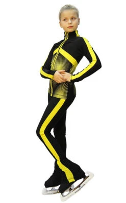 IceDress Figure Skating Outfit - Thermal - Jump (Black With Yellow Stripes) -Figure Skating Equipment Shop f4e876160cb3 17648 11116 13081 99823 27924 16699.1582448096