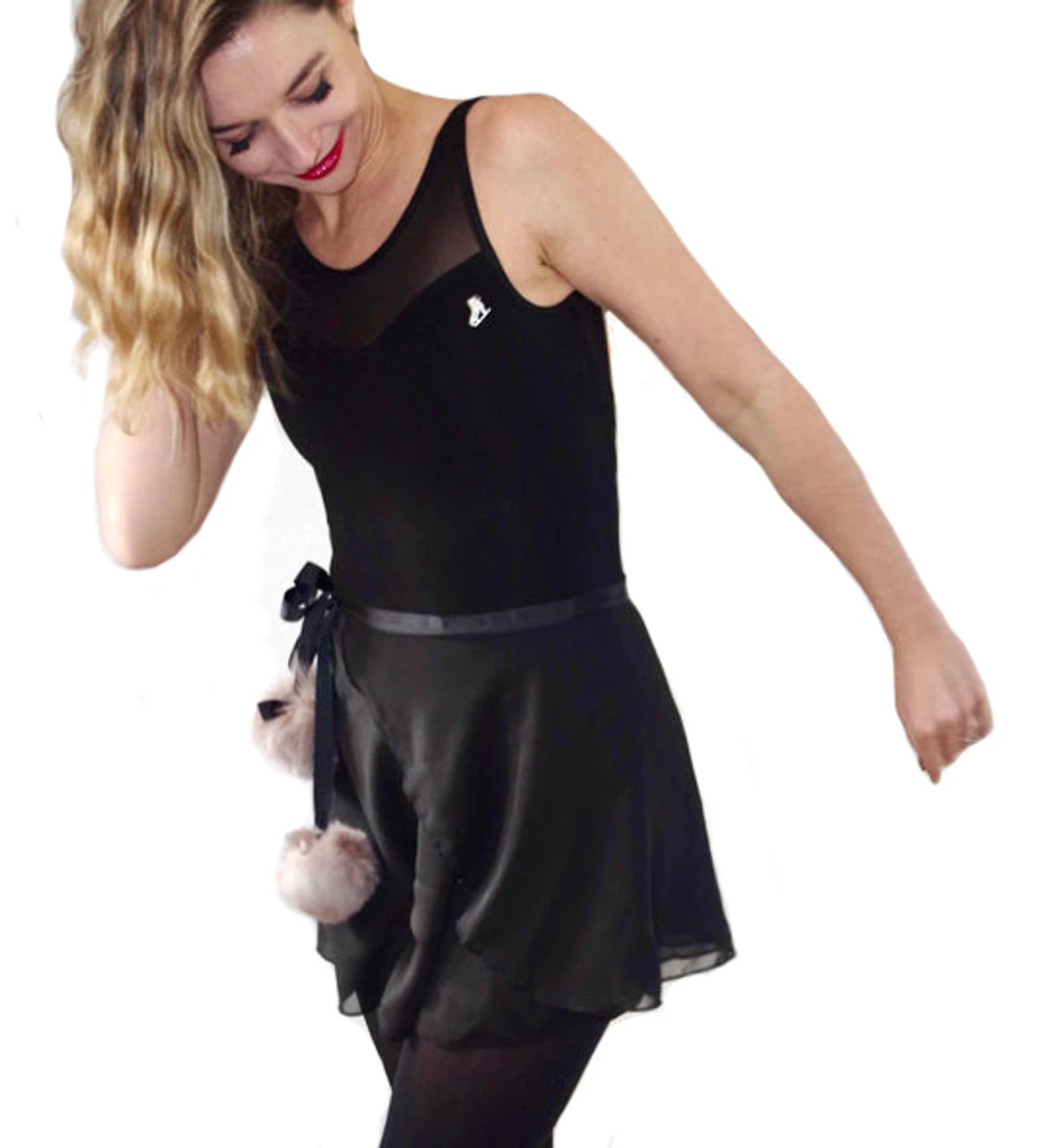 Fluffy Wrap Skirt (Black) 3 Fluffy Wrap Skirt (Black)