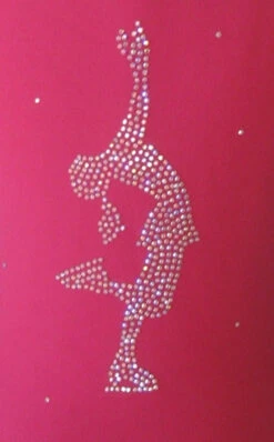 Pink Ice Skating Jacket With "Lay Back" Applique -Figure Skating Equipment Shop laybackjacketpinkzoom 23863.1667938469