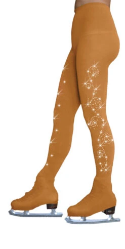 ChloeNoel Over The Boot Ice Skating Tights 8832 2Swirls -Figure Skating Equipment Shop medium tan 79929.1580753170