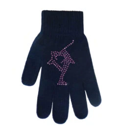 Magic Gloves With Pink Rhinestones -Figure Skating Equipment Shop navy 44713.1625804427