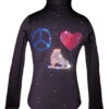 Black Ice Skating Jacket With "Peace Love Skate" Rhinestone Applique -Figure Skating Equipment Shop peaceloveskateblackjacket 82093.1667938458