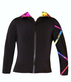 Criss Cross Poly/Spandex Rainbow Ice Skating Jacket XJ121 (15% OFF, Size CS)