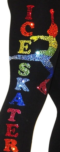 Ice Skating Pants With Rainbow Ice Skater Design -Figure Skating Equipment Shop rainbowskaterdes 82122.1667940030