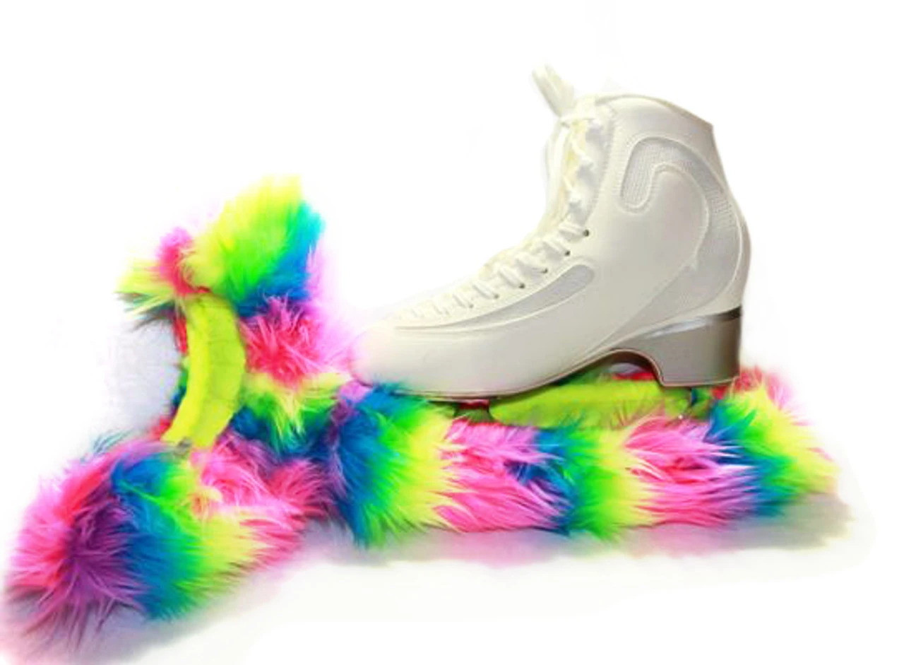 Figure Skating Furry Soakers CF15 - Rainbow 4 Figure Skating Furry Soakers CF15 - Rainbow - Image 2