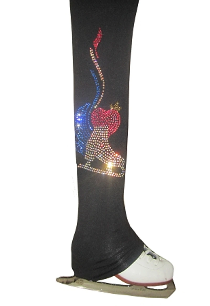 Ice Skating Pants With " Skate With Wings" Applique HP232 3 Ice Skating Pants With " Skate With Wings" Applique HP232