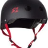 S1 Lifer Helmet - Black Matte With Red Straps -Figure Skating Equipment Shop xfqgapor 22909.1617739418