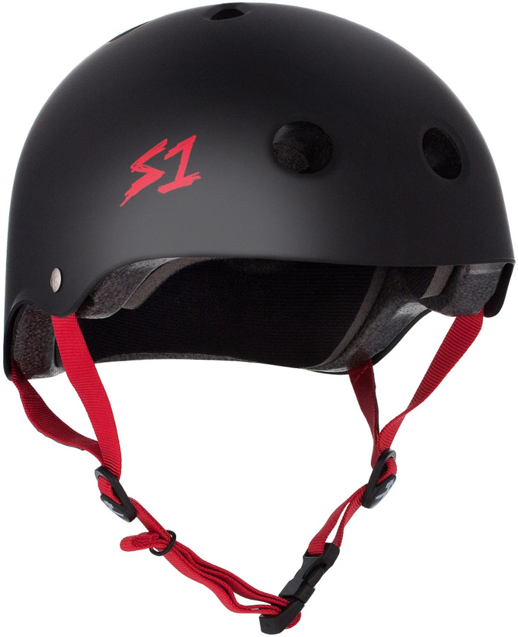 S1 Lifer Helmet - Black Matte With Red Straps 3 S1 Lifer Helmet - Black Matte With Red Straps