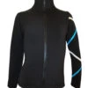 Criss Cross Fleece Ice Skating Jacket Silver/Turquoise XJ411 -Figure Skating Equipment Shop xj411front2 70150.1579090771